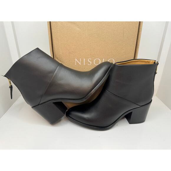Nisolo Dari Commuter Boot – Black Leather -- Zips up the back – Size 10 - NEW - Picture 6 of 11